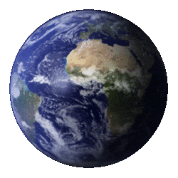 Rotating globe animation